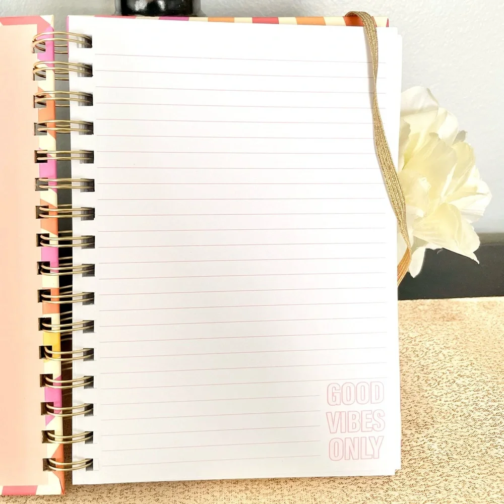 NWT GOOD VIBES ONLY Hardcover Notebook Journal/ 2 Pk Notepads Stationery Bundle